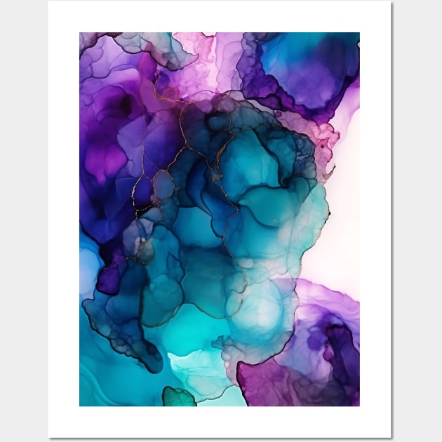 Grape Haze - Abstract Alcohol Ink Art Wall Art by inkvestor